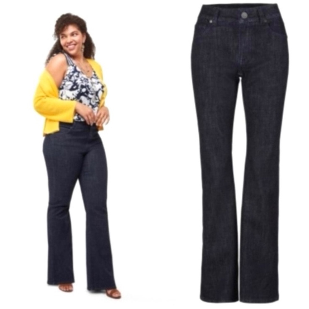 Cabi High Rise Trouser Jeans Women’s Size 6 Dark Wash Stretch Denim Style 5691